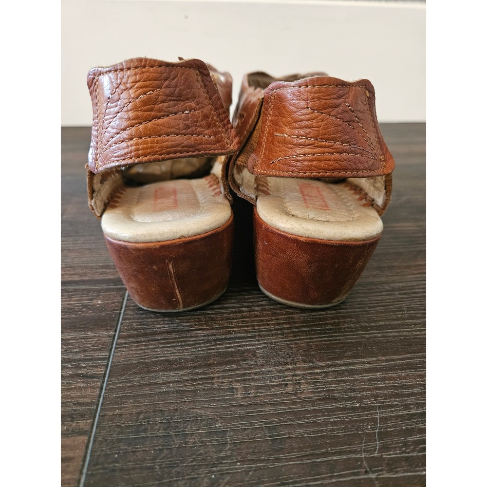 PIKOLINOS Leather Daisy Cutout Scalloped Mules Artisan Boho Cottagecore - Sz 40 - Picture 5 of 12